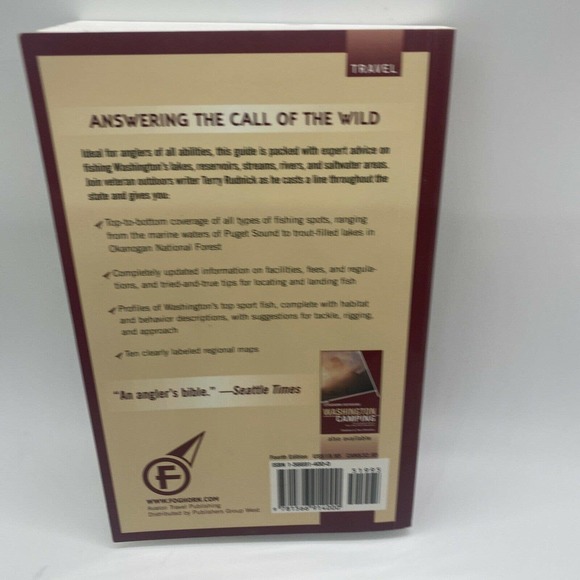 Foghorn Outdoors Washington Fishing Paperback Book by Terry Rudnick - Picture 4 of 10